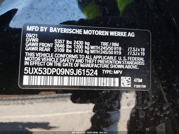 2022 BMW X3 XDRIVE30I