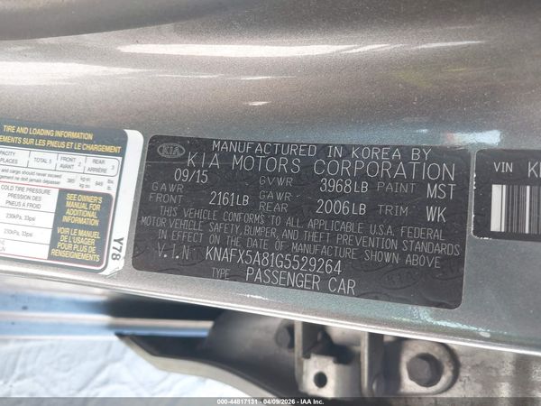 2016 KIA FORTE EX
