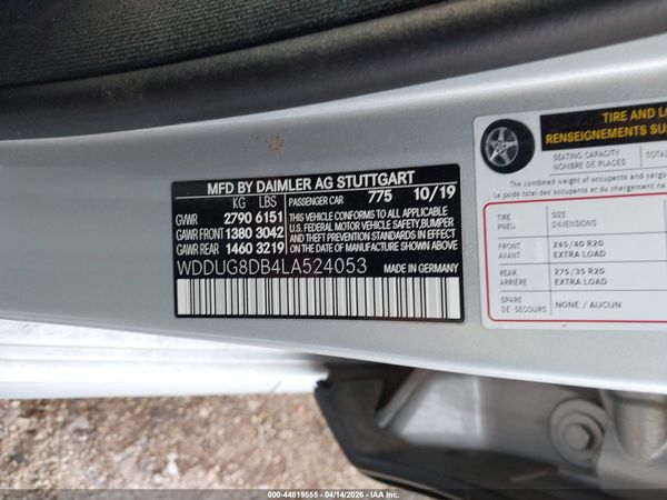 2020 MERCEDES-BENZ S 560 S560
