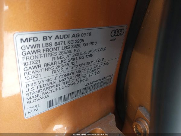 2019 AUDI Q8 55 PREMIUM