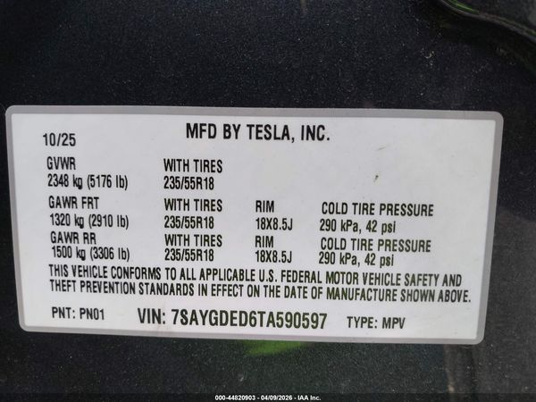 2026 TESLA MODEL Y