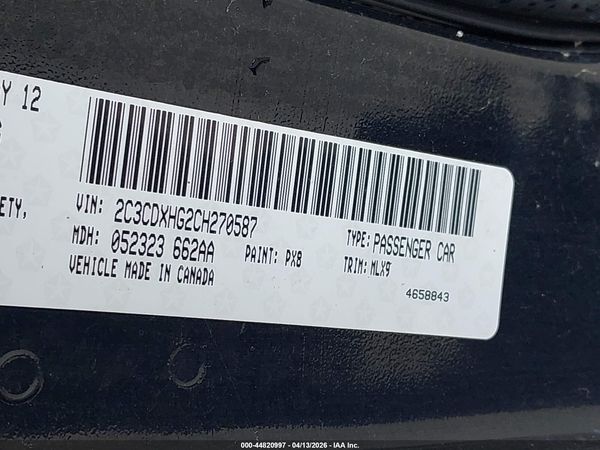 2012 DODGE CHARGER SXT