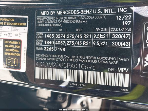 2023 MERCEDES-BENZ EQS 450+ SUV EQS450+