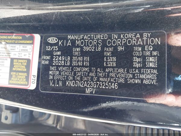2016 KIA SOUL Plus