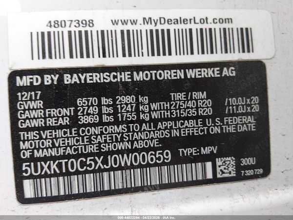 2018 BMW X5 EDRIVE XDRIVE40E IPERFORMANCE