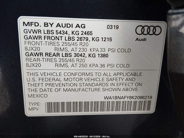 2019 AUDI Q5 45 PREMIUM