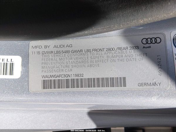 2016 AUDI A7 3.0T PREMIUM PLUS