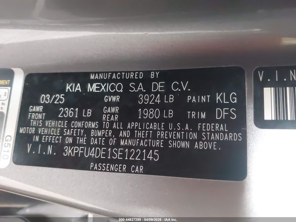 2025 KIA K4 EX