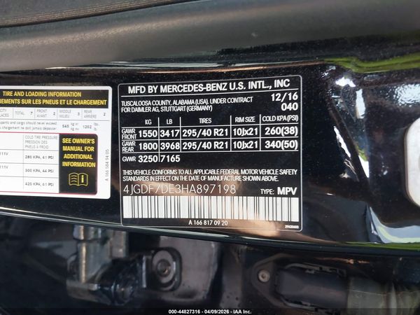 2017 MERCEDES-BENZ GLS 550 4MATIC