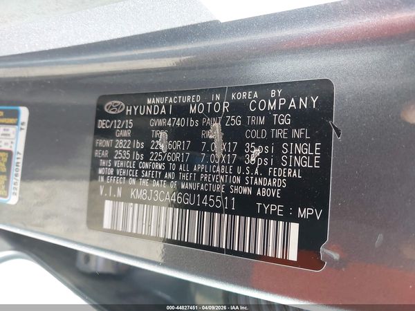2016 HYUNDAI TUCSON SE