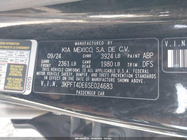 2025 KIA K4 LXS