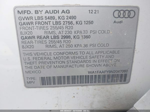 2022 AUDI Q5