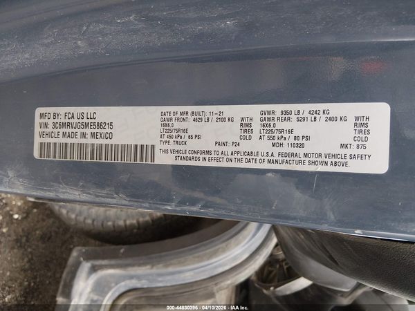 2021 RAM PROMASTER 3500