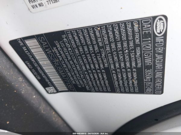 2021 LAND ROVER RANGE ROVER SPORT HST MHEV