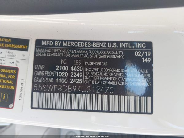 2019 MERCEDES-BENZ C 300 C300