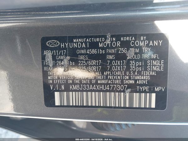2017 HYUNDAI TUCSON SE
