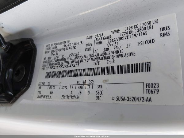 2018 FORD F-150 XL