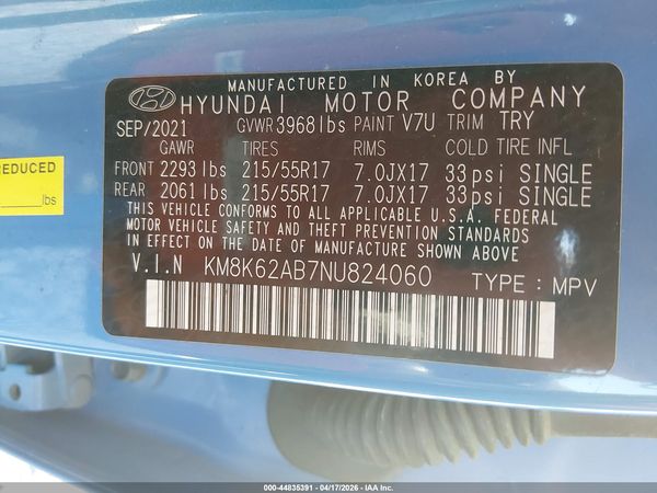 2022 HYUNDAI KONA SEL