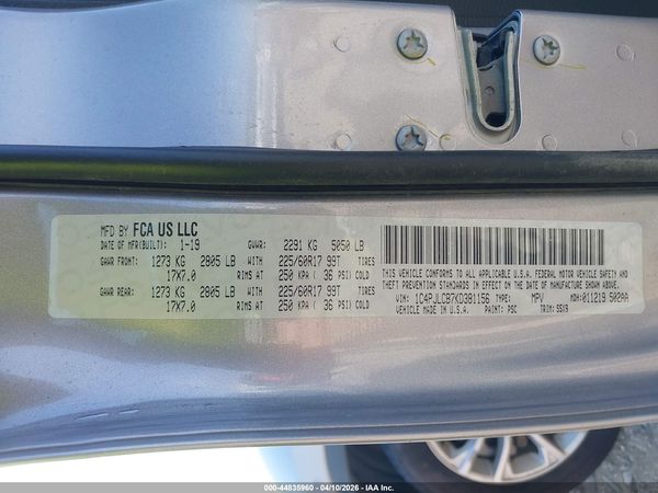 2019 JEEP CHEROKEE LATITUDE FWD