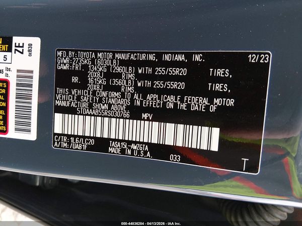 2024 TOYOTA GRAND HIGHLANDER LIMITED