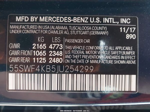 2018 MERCEDES-BENZ C 300 4MATIC