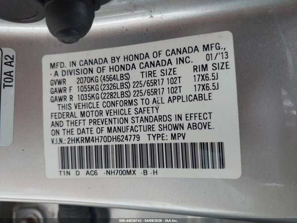 2013 HONDA CR-V EX-L