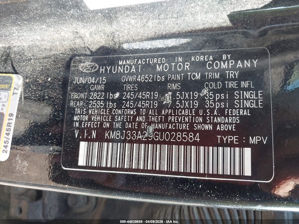 2016 HYUNDAI TUCSON LIMITED