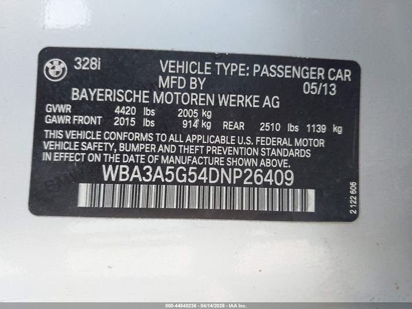 2013 BMW 328I SA