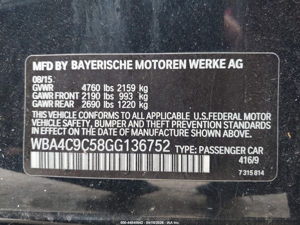 2016 BMW 428I GRAN COUPE XDRIVE