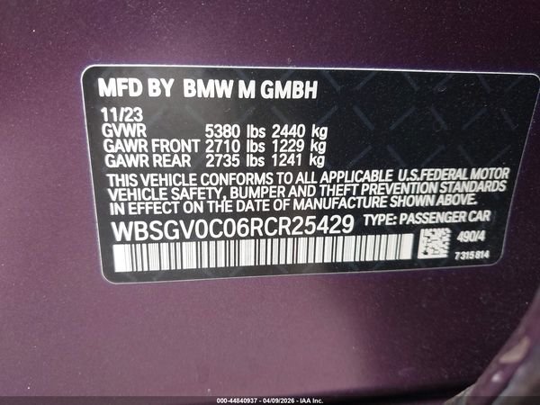 2024 BMW M8 GRAN COUPE COMPETITION