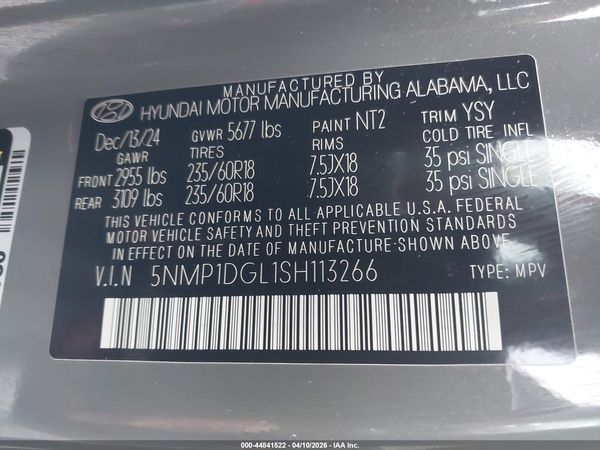2025 HYUNDAI SANTA FE SE