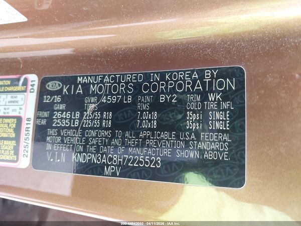 2017 KIA SPORTAGE EX