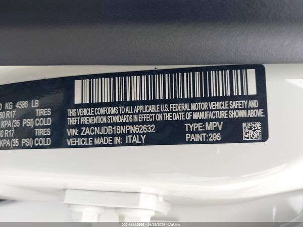 2022 JEEP RENEGADE LATITUDE 4X4