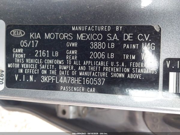 2017 KIA FORTE S