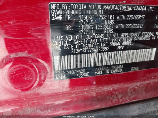 2025 TOYOTA RAV4 XLE