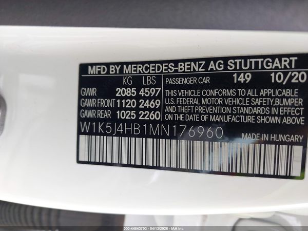 2021 MERCEDES-BENZ CLA 250 4MATIC