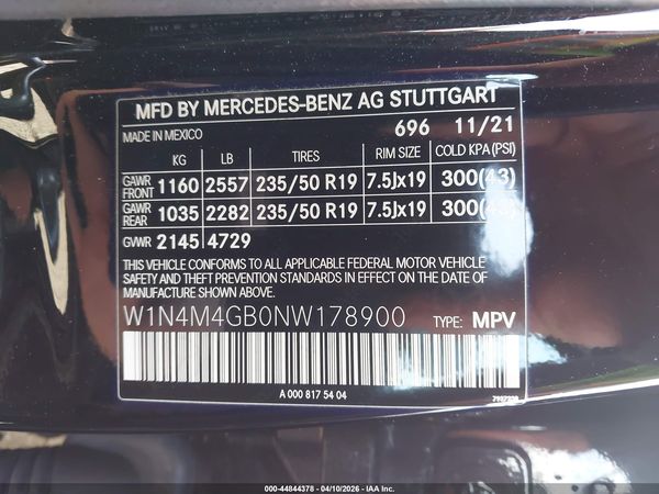 2022 MERCEDES-BENZ GLB 250 GLB250