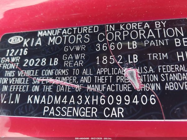 2017 KIA RIO LX