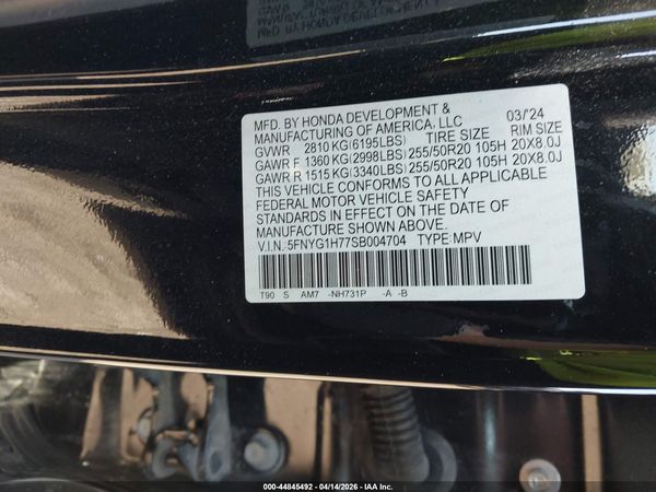 2025 HONDA PILOT TOURING