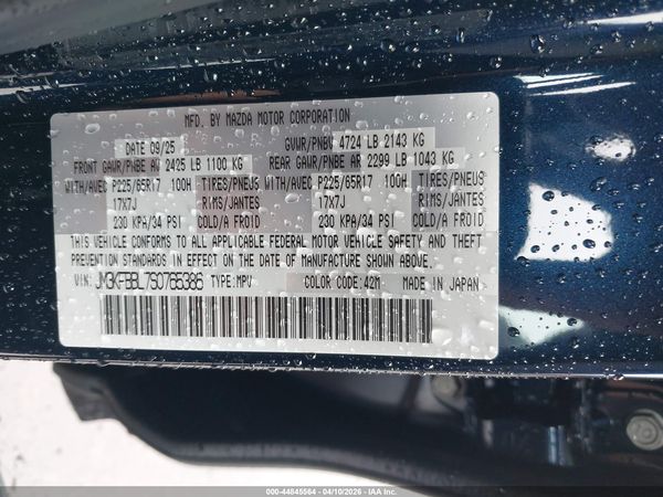 2025 MAZDA CX-5 2.5 S SELECT