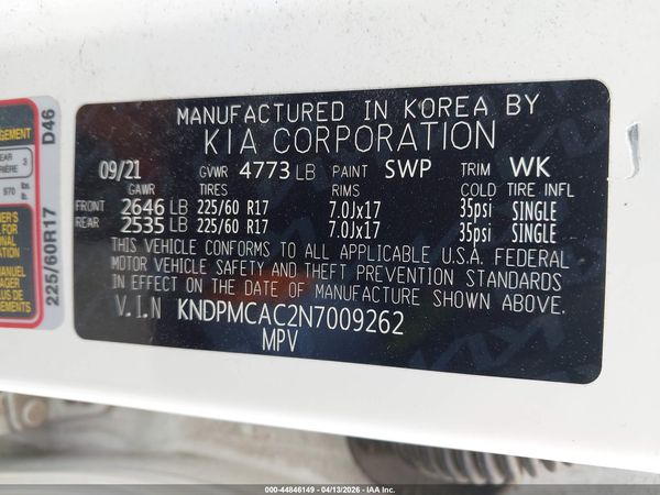 2022 KIA SPORTAGE LX
