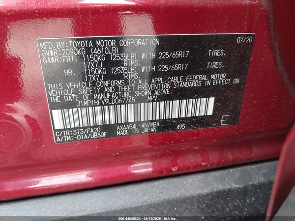 2020 TOYOTA RAV4 XLE