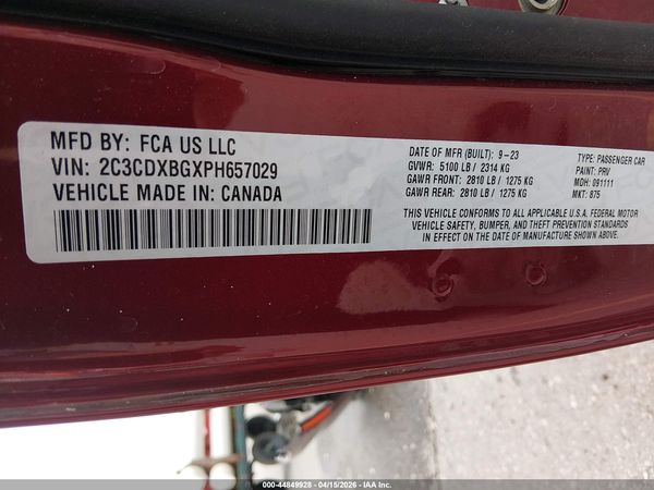 2023 DODGE CHARGER SXT