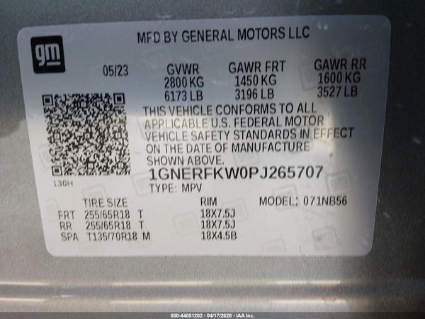 2023 CHEVROLET TRAVERSE FWD LS — I9