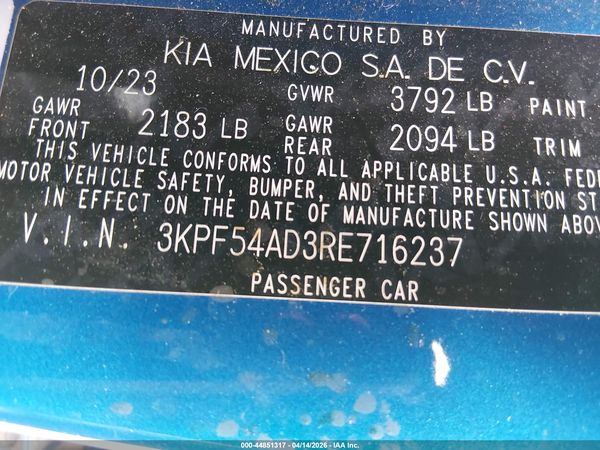 2024 KIA FORTE GT-LINE