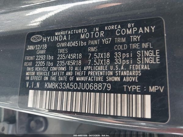 2018 HYUNDAI KONA LIMITED