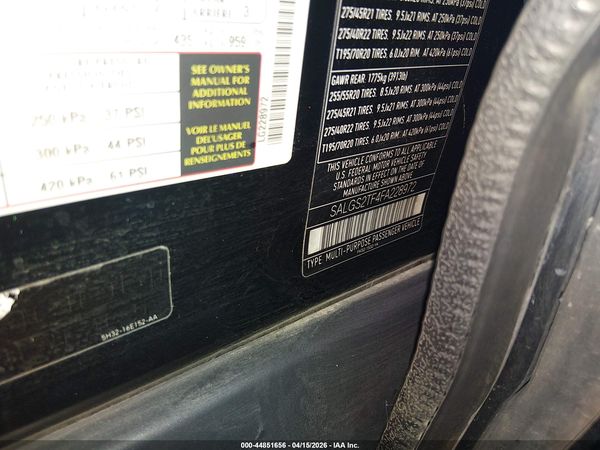 2015 LAND ROVER RANGE ROVER 5.0L V8 SUPERCHARGED