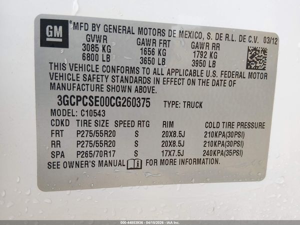 2012 CHEVROLET SILVERADO 1500 LT — I9