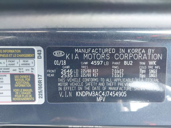 2018 KIA SPORTAGE LX