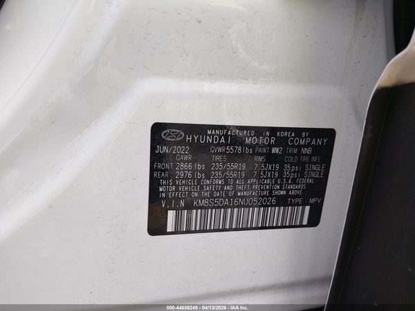 2022 HYUNDAI SANTA FE HYBRID LIMITED